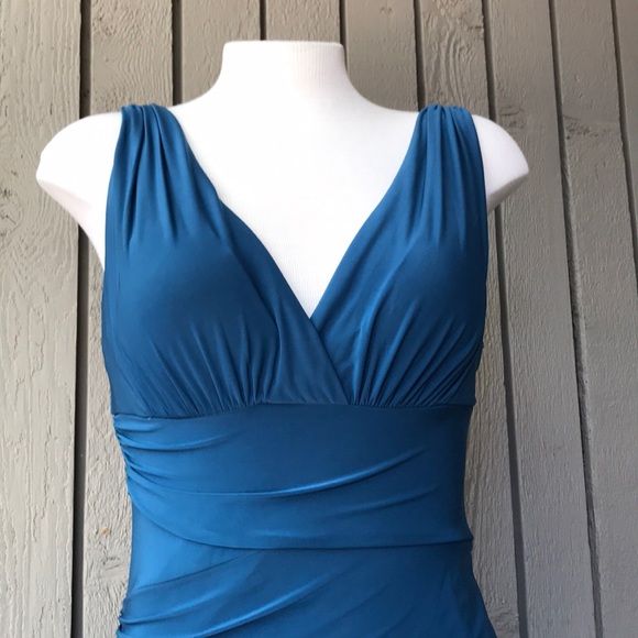 Bisou Bisou Teal Cocktail Dress (size 6) - Picture 4 of 10